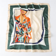 Load image into Gallery viewer, Women Silk Neck Hair Printed Scarves