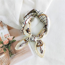 Load image into Gallery viewer, Small Patterned Satin Silk Scarves